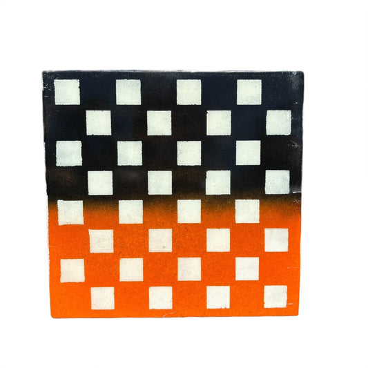 Orange Black Mix - Resin Coated Chess Board