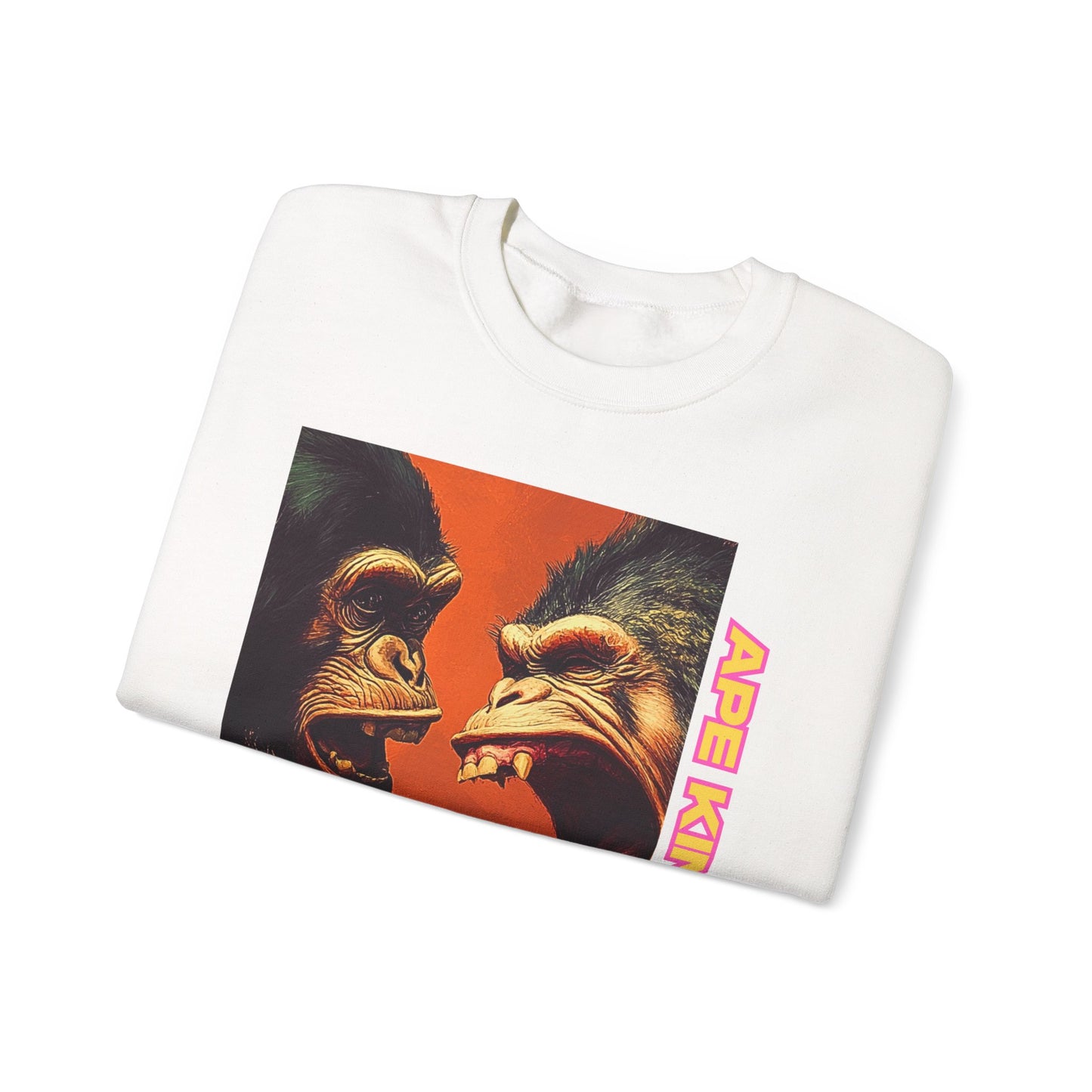 Battle Of The Apes - White Chess Crewneck Sweater