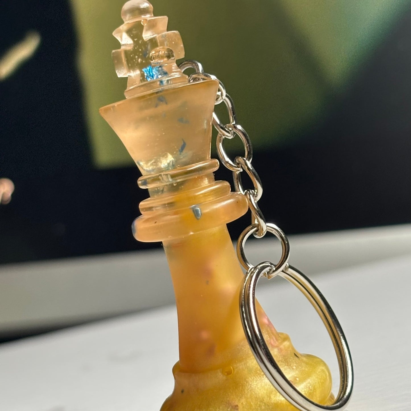 Yellow Royal King - Handmade Resin Keychain