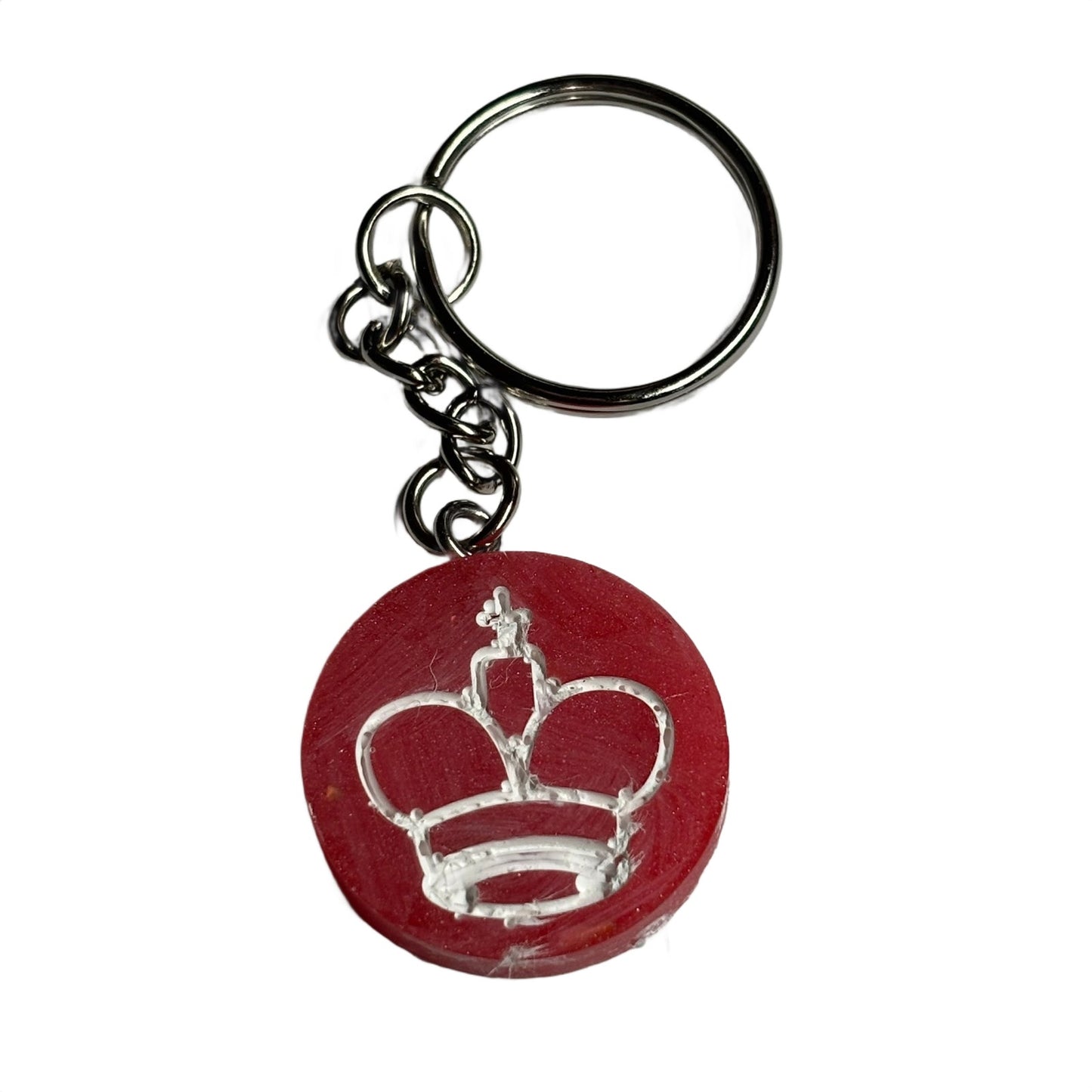 Cherry Red King - Handmade Resin Keychain - Flat Edition