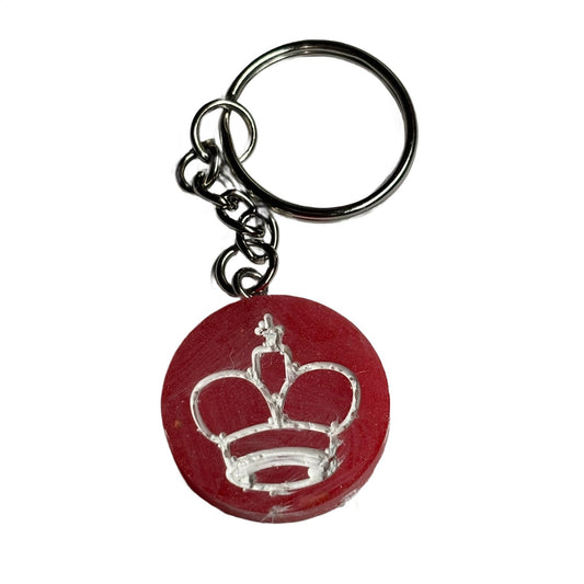 Cherry Red King - Handmade Resin Keychain - Flat Edition