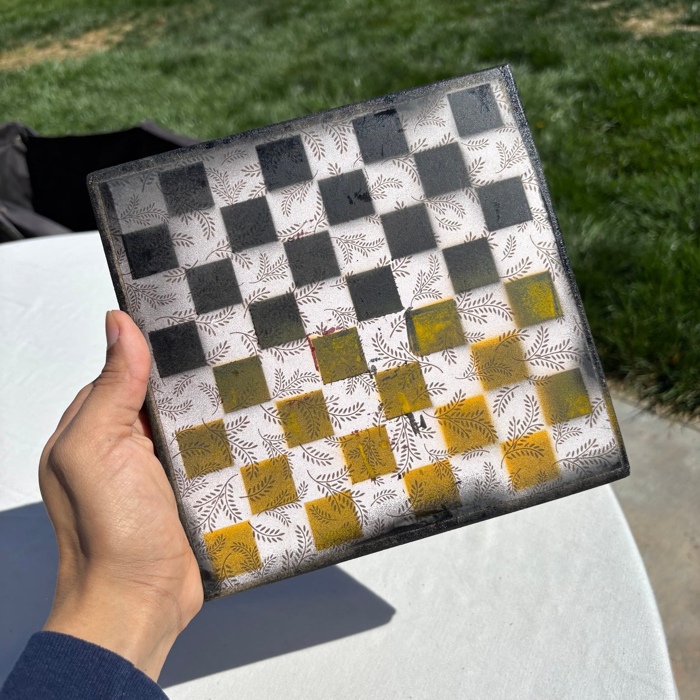 Yellow & Black - Scrapbook Chess Set