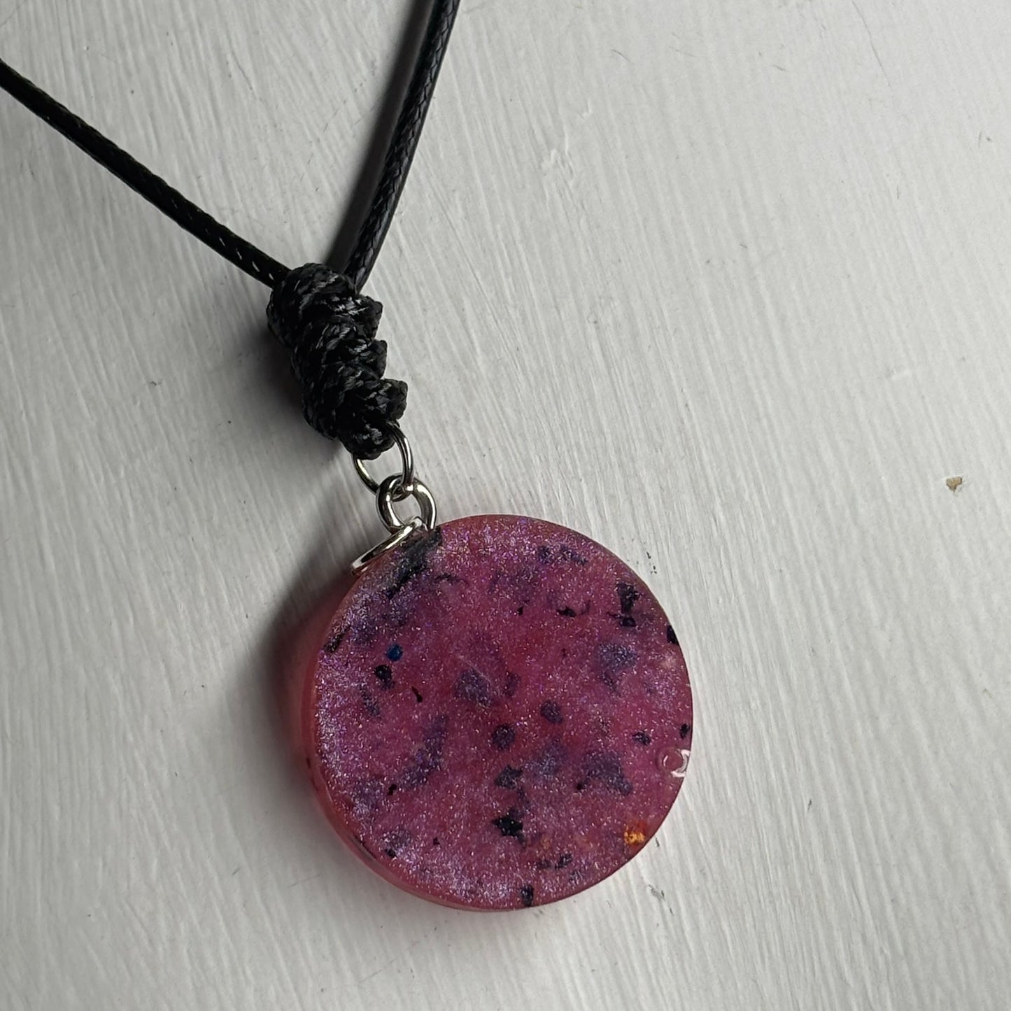 Purple Spotted King - Handmade Resin Chess Necklace