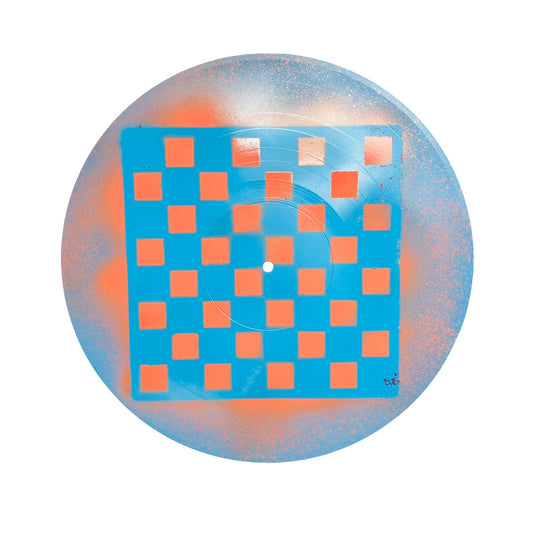 Miami Orange & Blue - Vinyl Chess Board