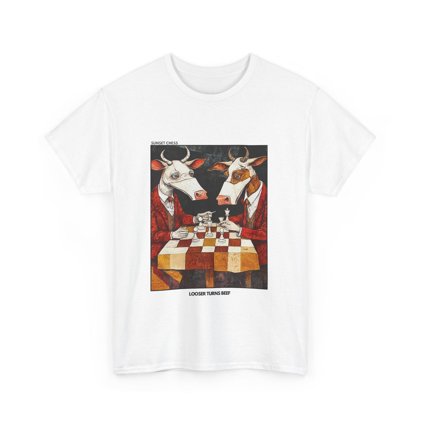 Looser Turns Beef - White Chess T Shirt