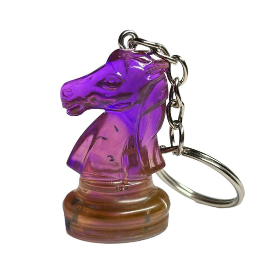 Translucent Purple Knight - Handmade Resin Keychain