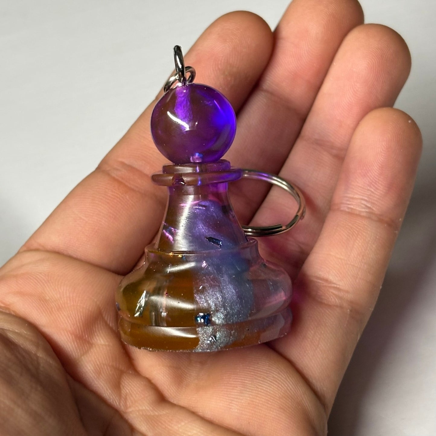 Purple Enmeshment Pawn - Handmade Resin Keychain - Large Edition