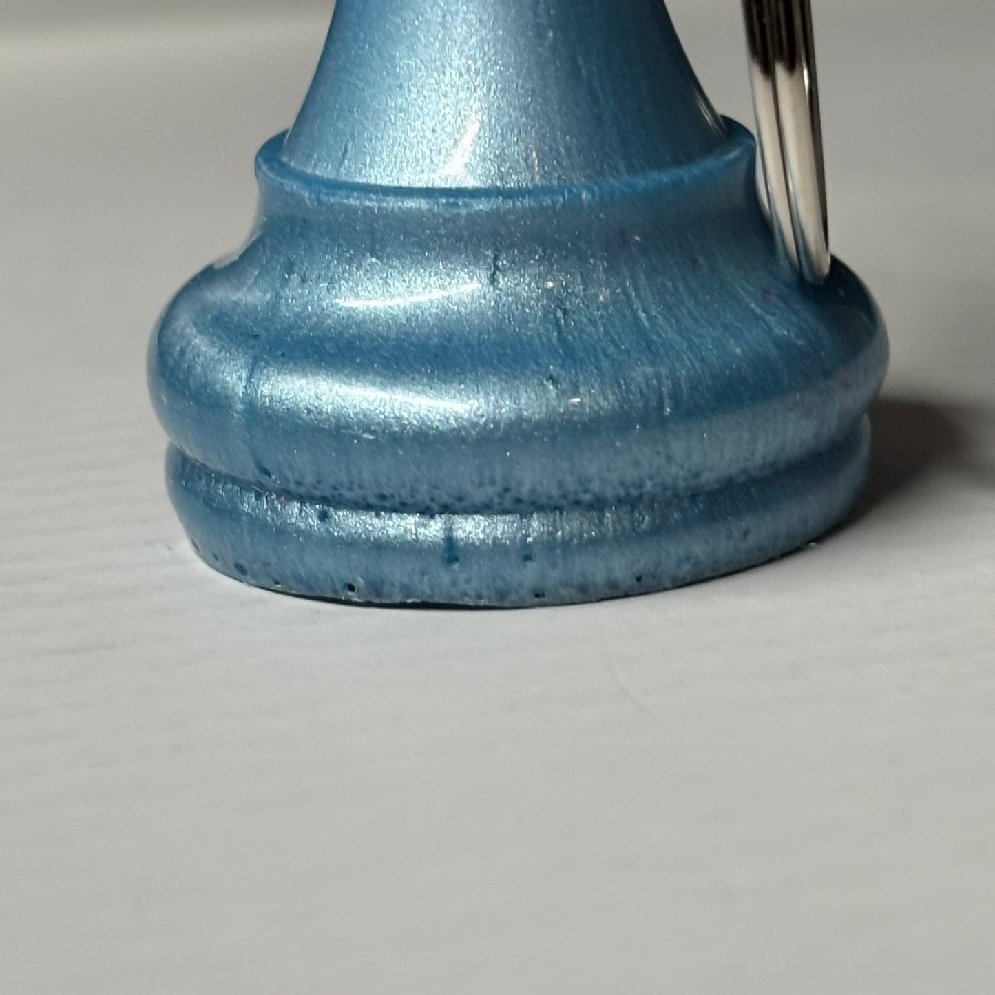 Artistic Blue - Handmade Resin Keychain - Large Edition