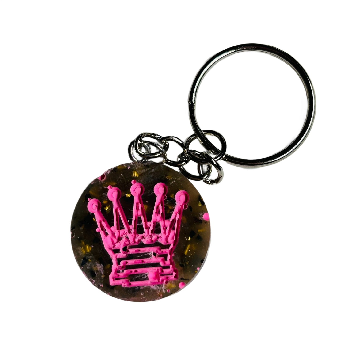 Luxurious Pink Queen - Handmade Resin Keychain