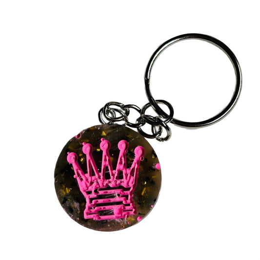 Luxurious Pink Queen - Handmade Resin Keychain