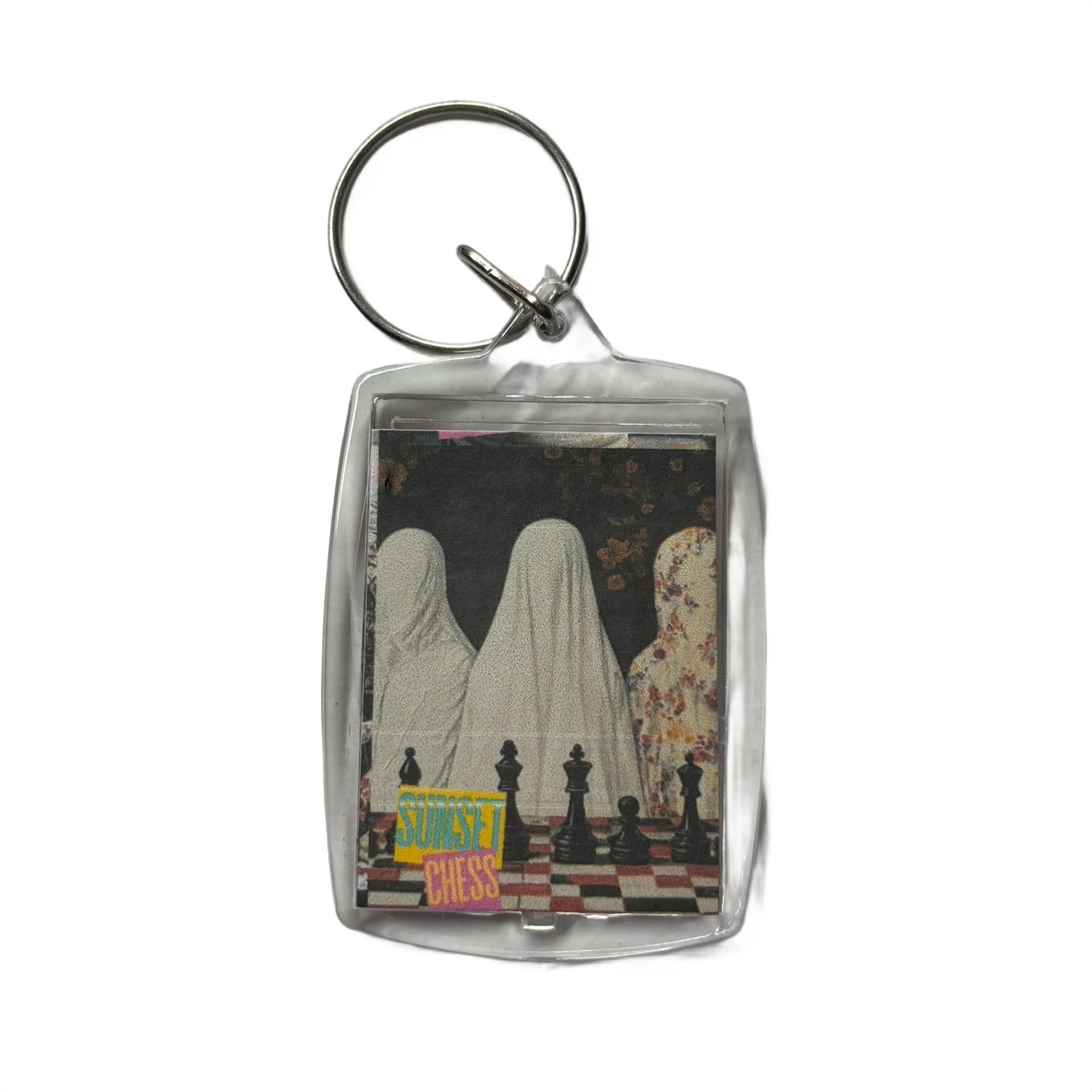 Three Ghosts - Chess  Photo Keychain
