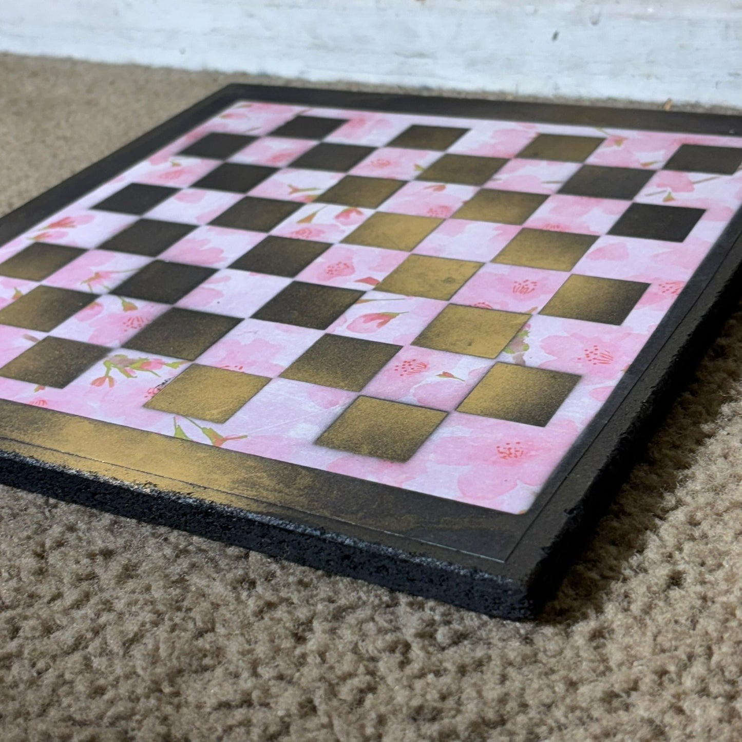 Pink Golden Haze - Scrapbook Chess Board