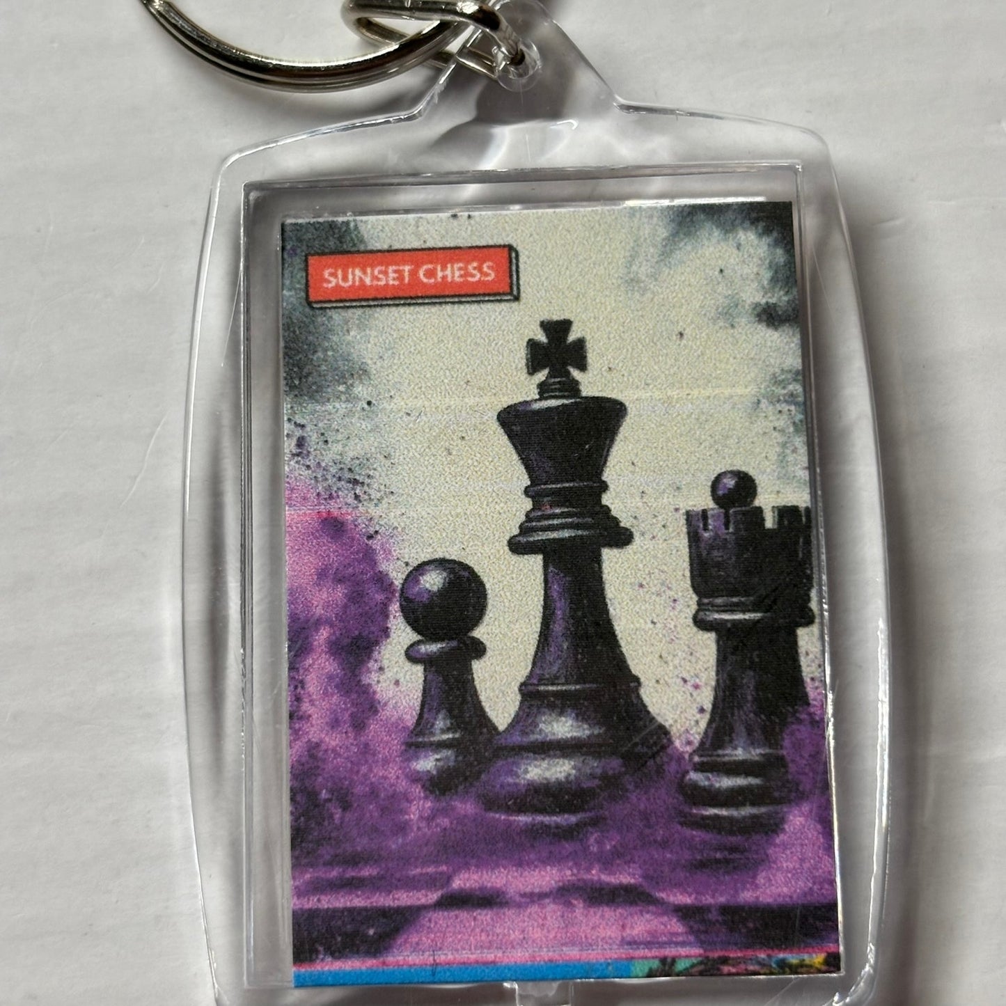 Purple Dust - Chess  Photo Keychain