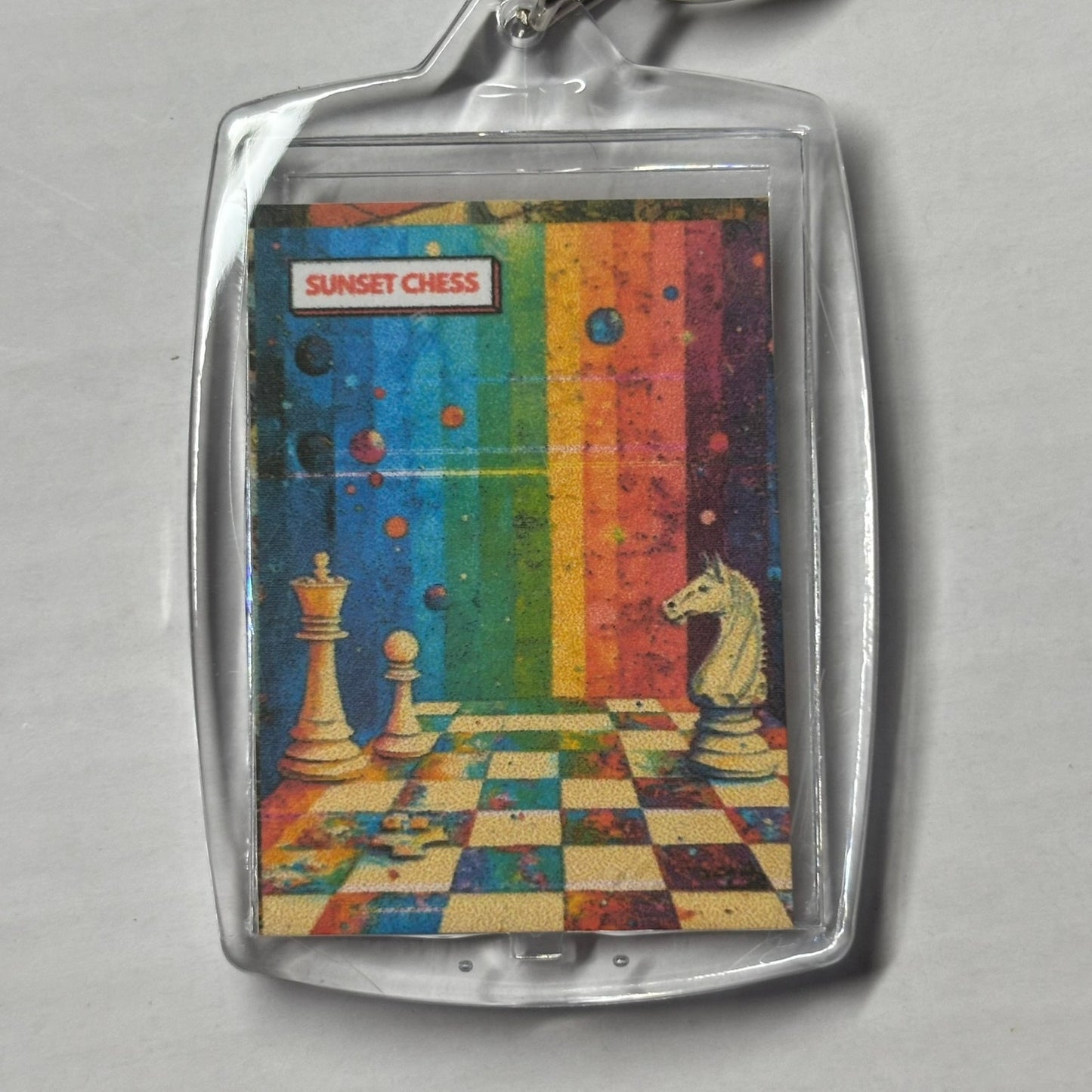 Rainbow Set - Chess  Photo Keychain