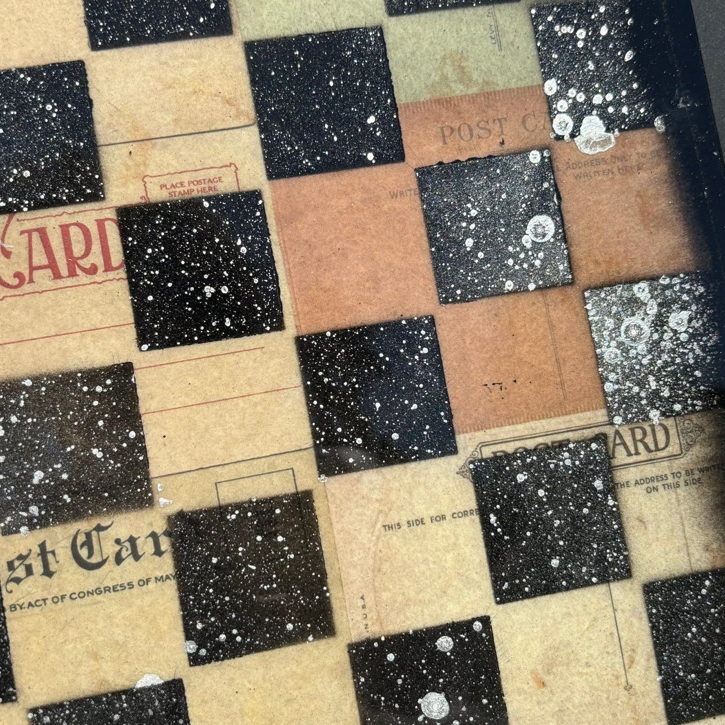 Classic Collage - Resin Coated Chess Board