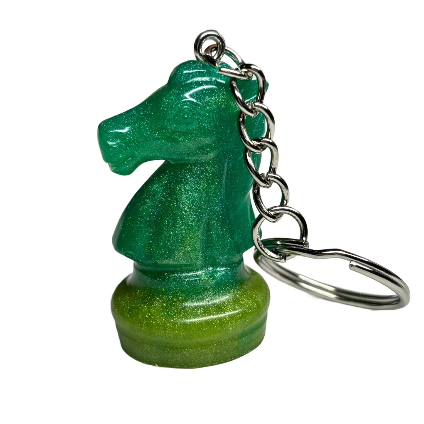 Dual Green Knight - Handmade Resin Keychain