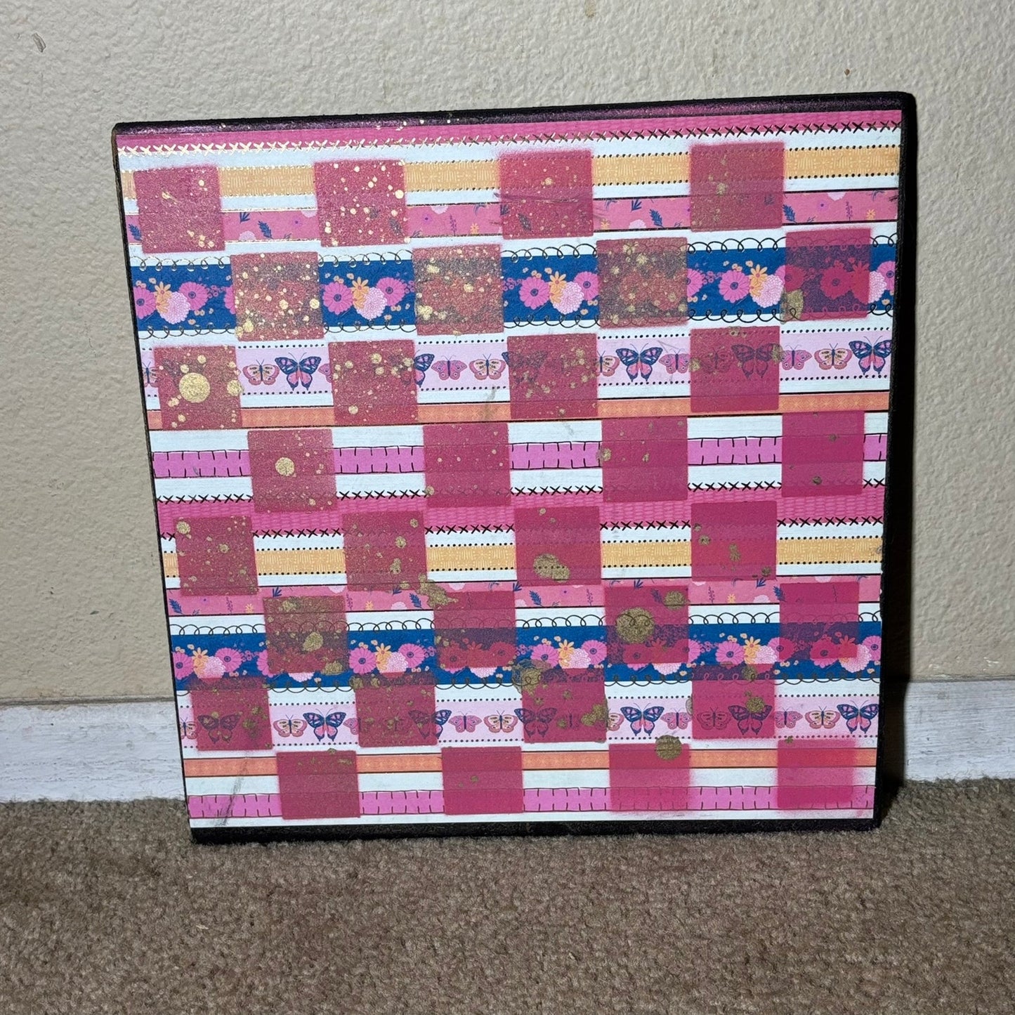 Gold Shine Pink - Scrapbook Chess Board