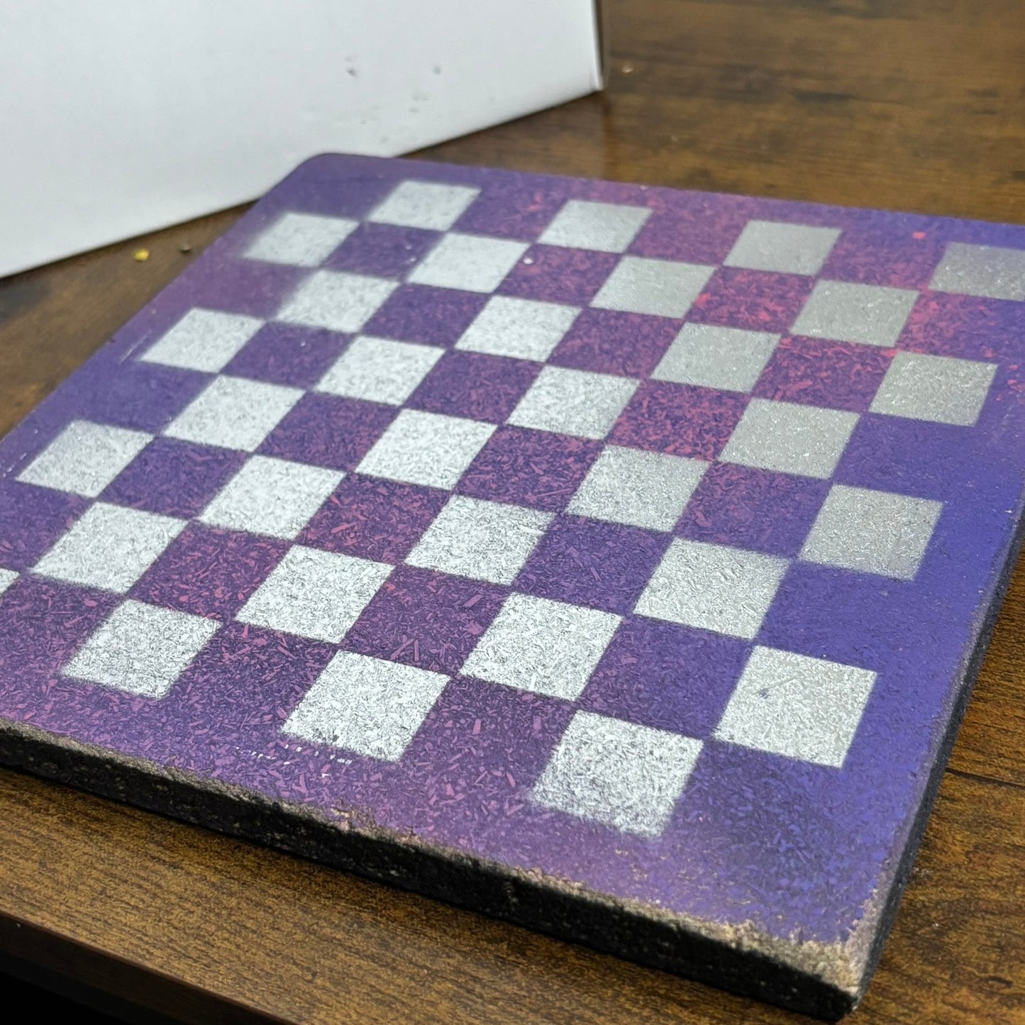 Purple Chrome - Painted Double Sided Chess Board
