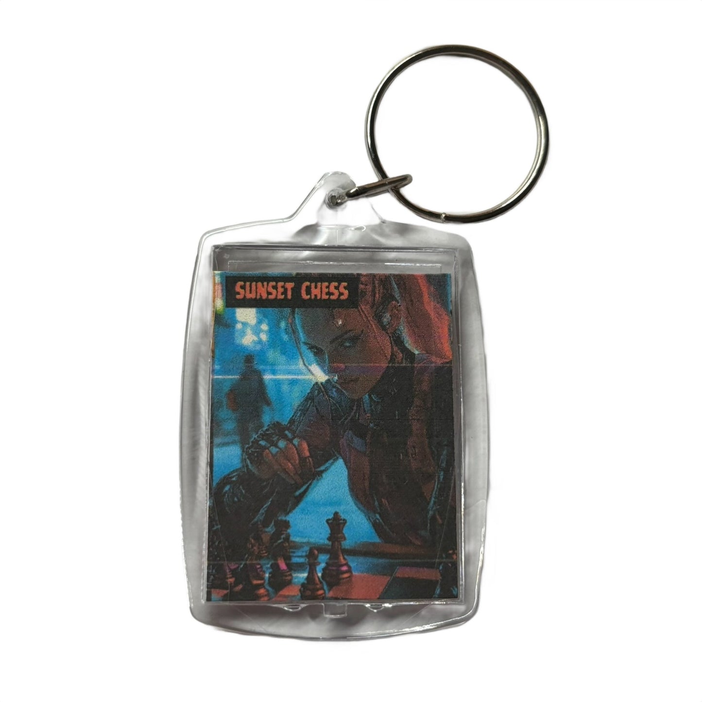 Robo Girl - Chess  Photo Keychain