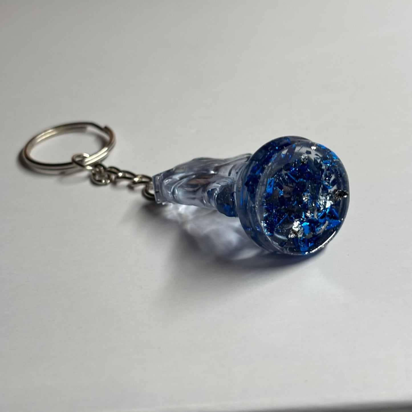 Clear Crystal Knight - Handmade Resin Keychain