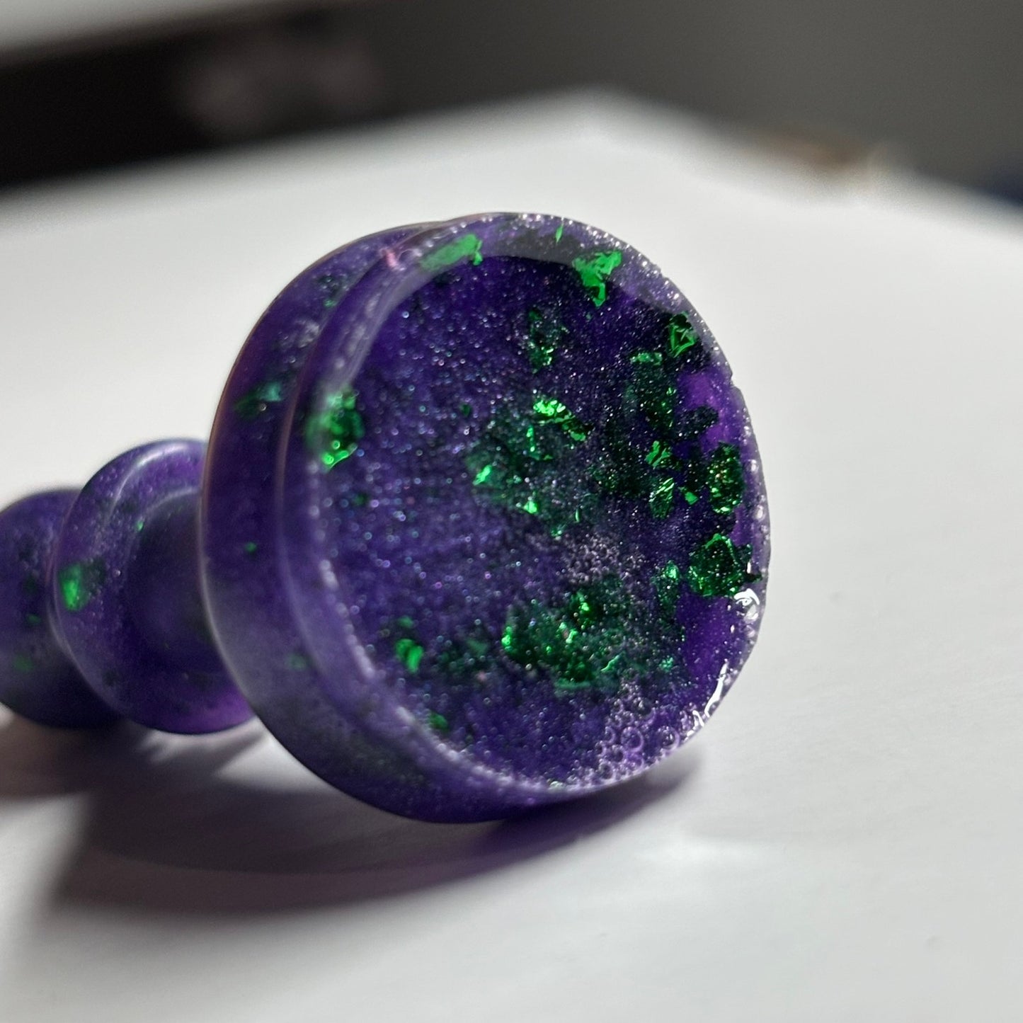 Purple Solid Bishop - Handmade Resin Keychain