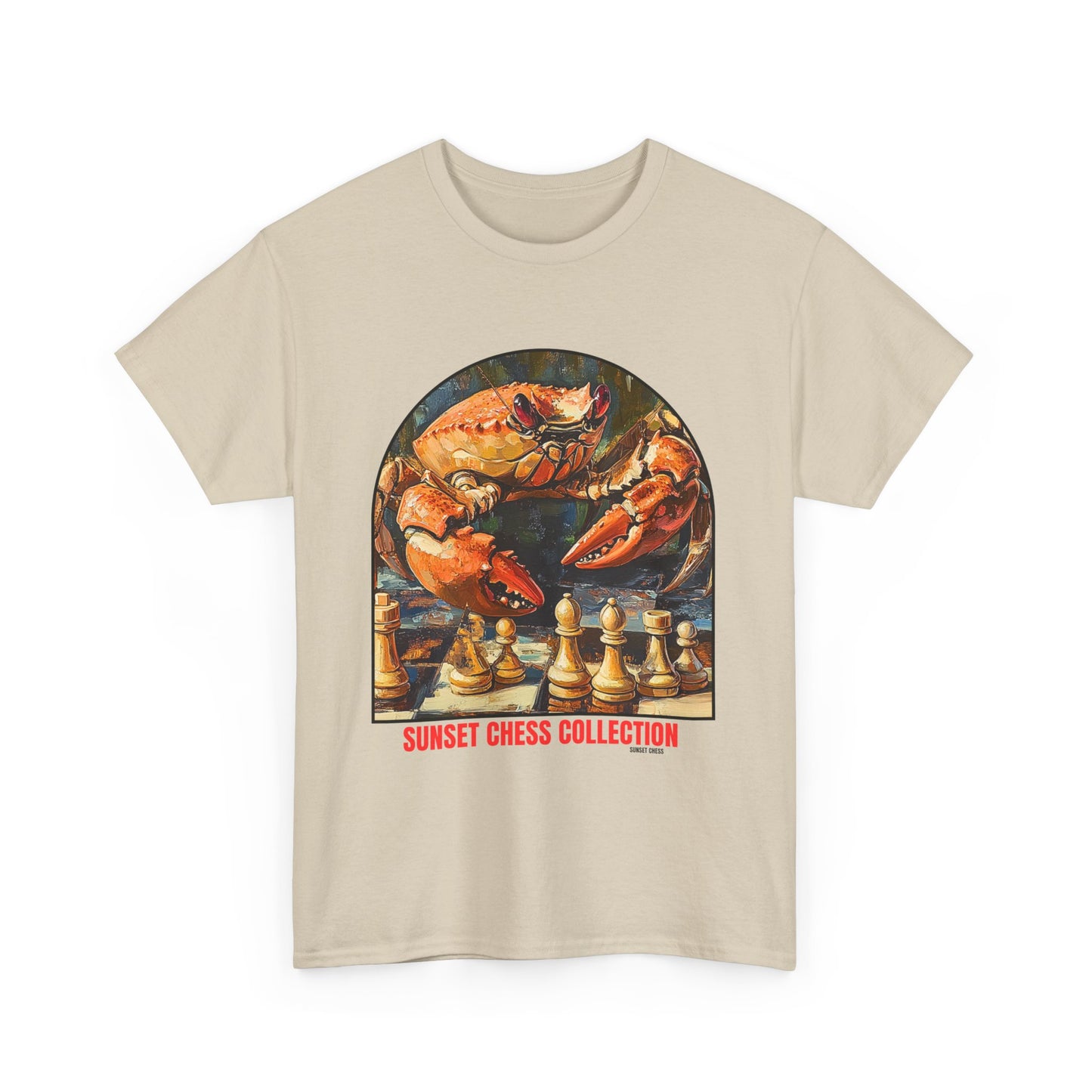 The Crab Stab - Cream Tan Chess T Shirt