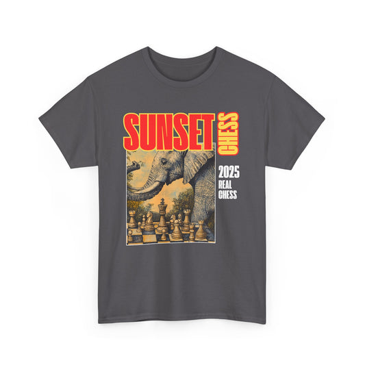 Elephant & Chess - Charcoal Black Chess T Shirt