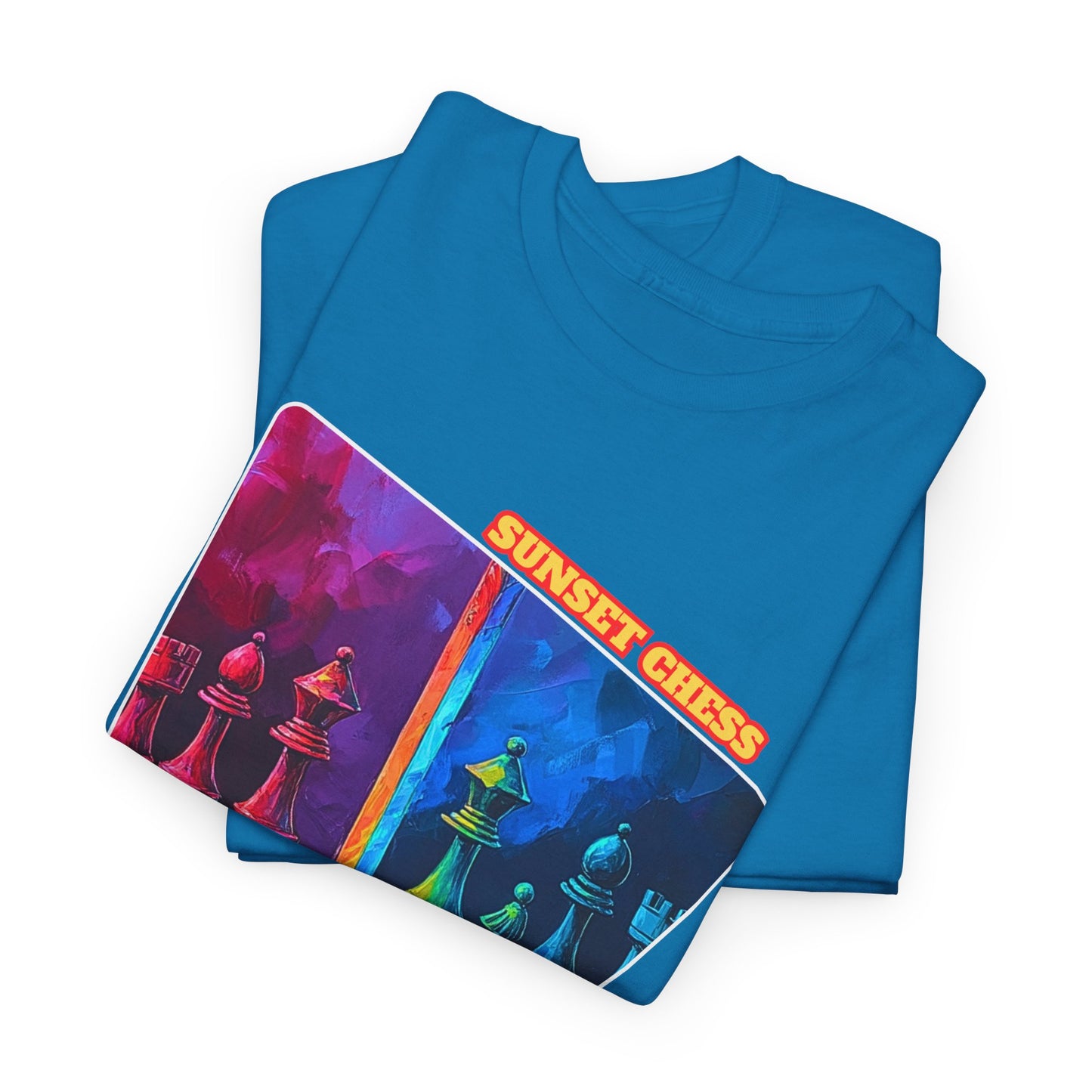 Color Duel - Sapphire Blue Chess T Shirt
