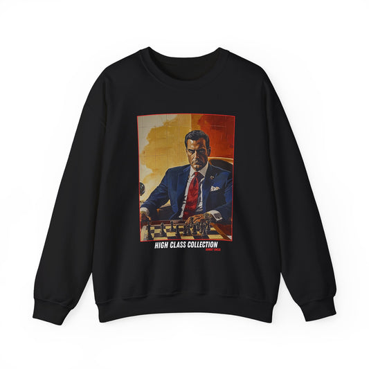The Business Man - Black Chess Crewneck Sweater