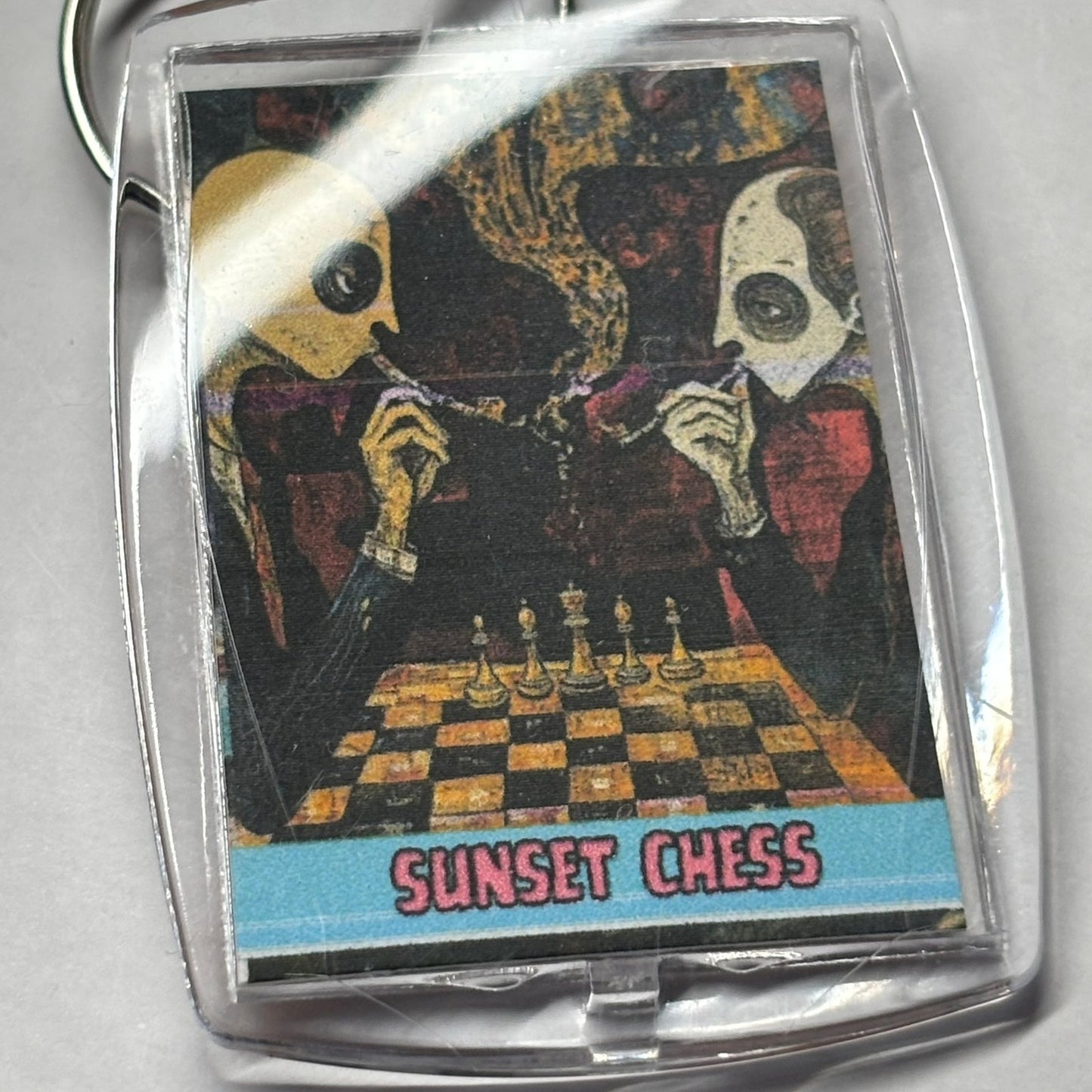 Hidden Faces - Chess  Photo Keychain