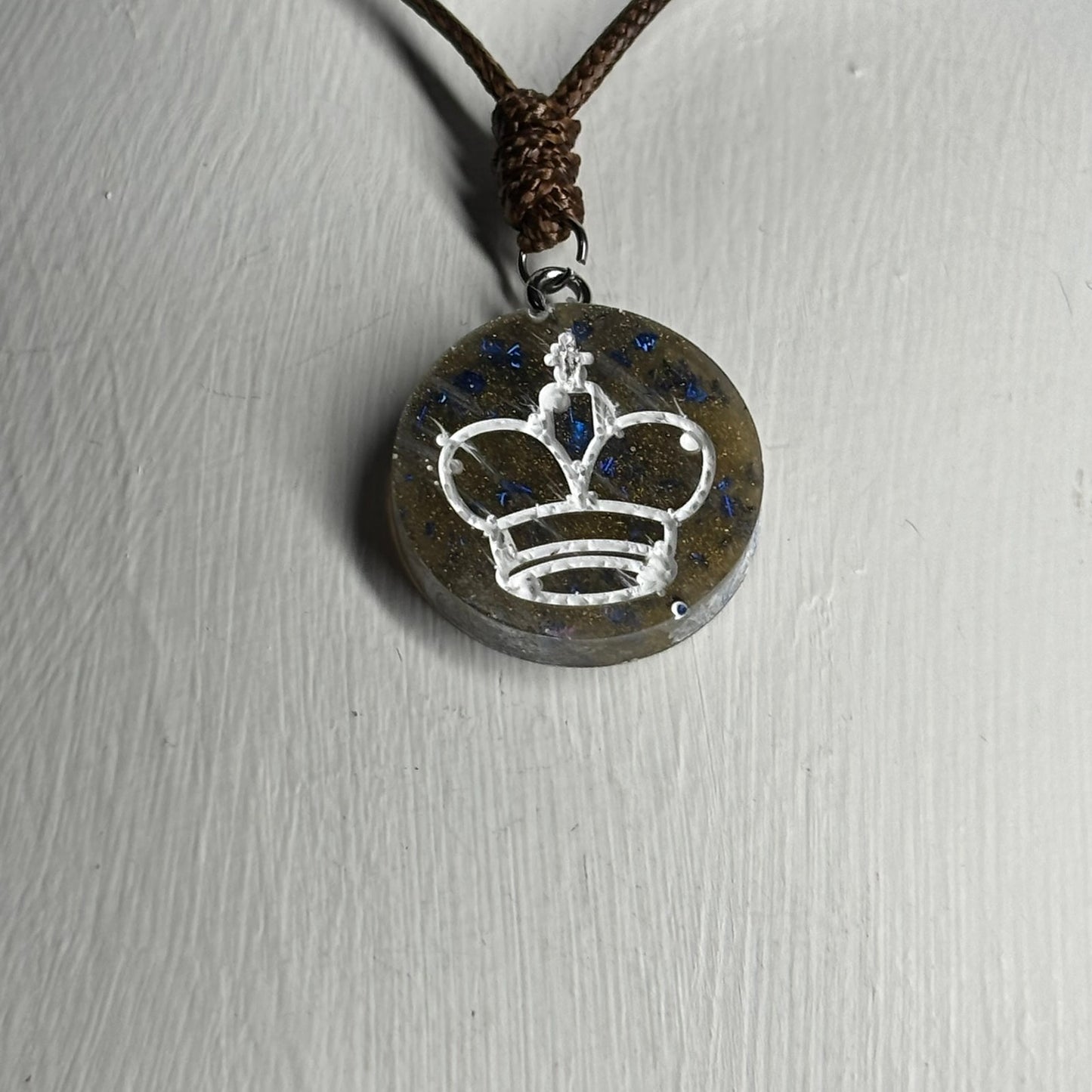 Luxury Green King - Handmade Resin Chess Necklace