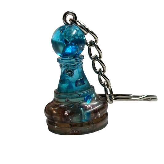 Beautiful Blue Pawn - Handmade Resin Keychain