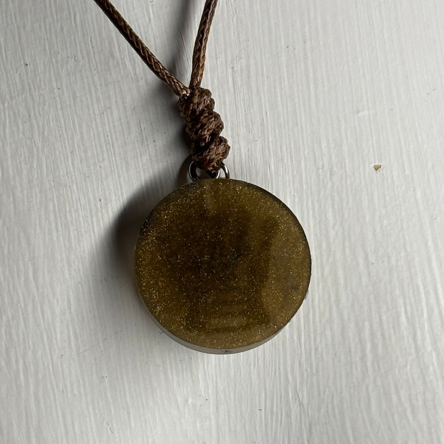 Royal Brown Queen - Handmade Resin Chess Necklace