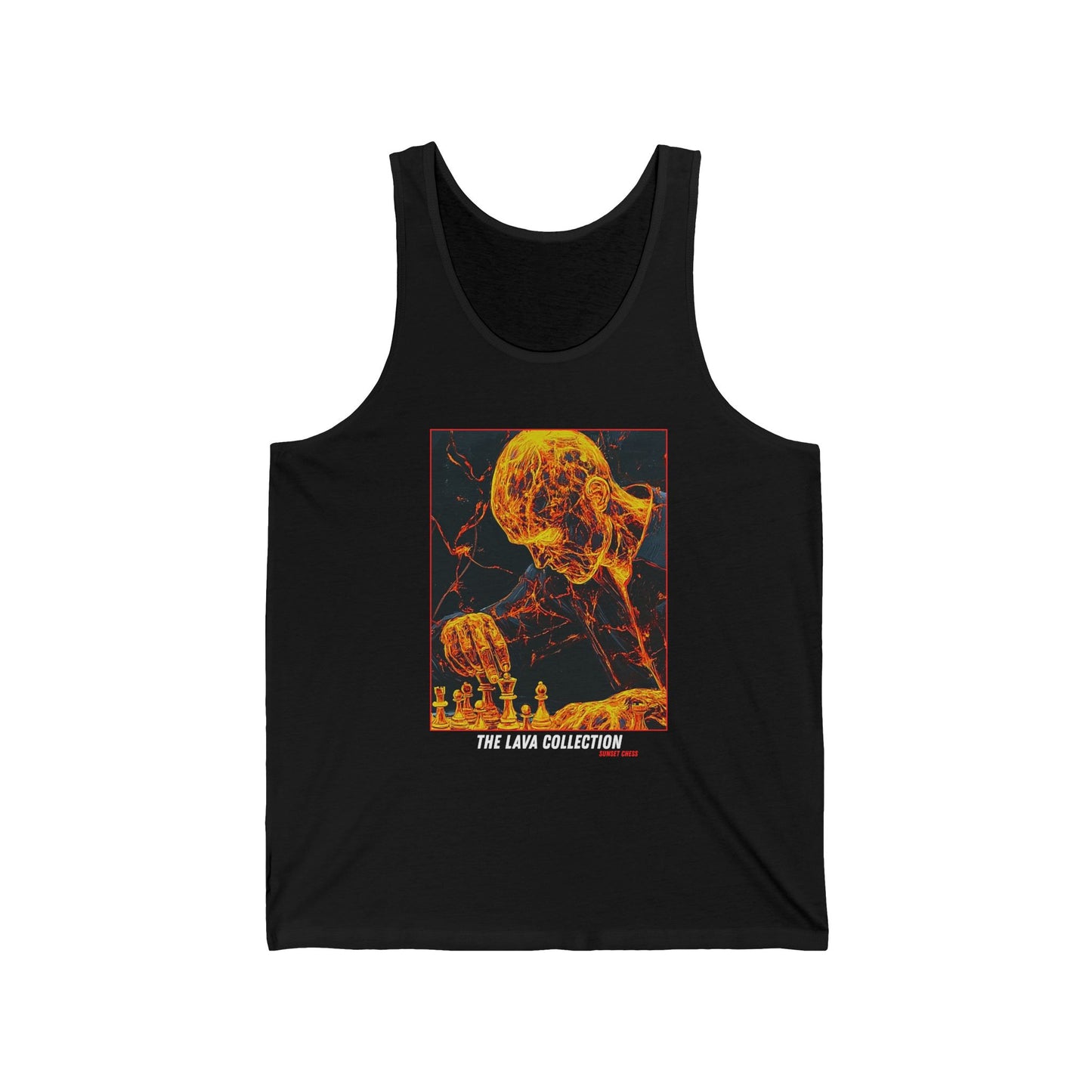 Electric Fire - Black Chess Tank Top