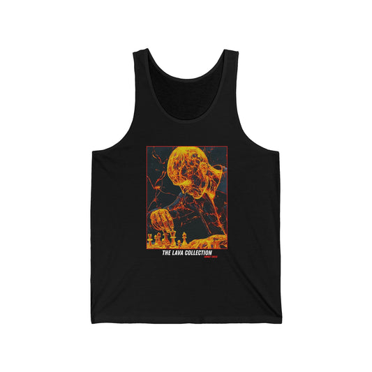 Electric Fire - Black Chess Tank Top