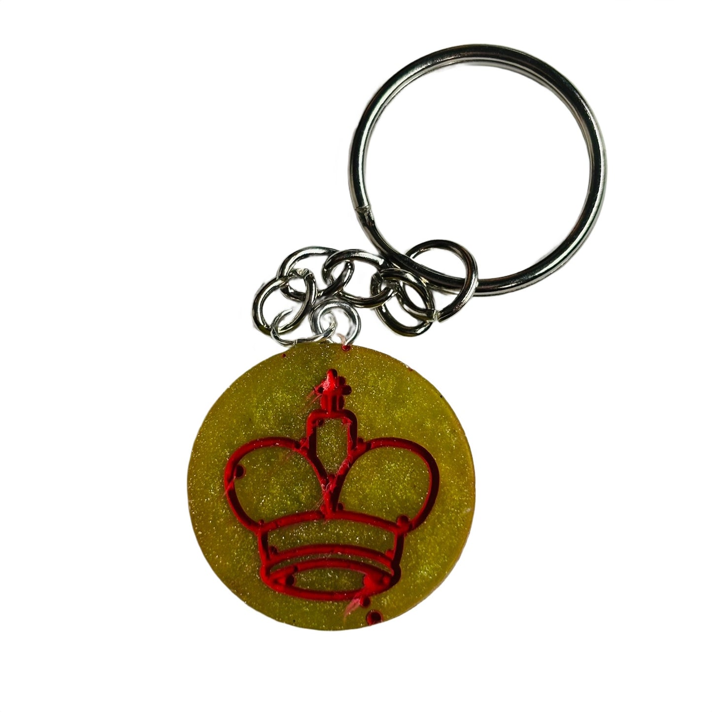 Yellow Red King - Handmade Resin Keychain