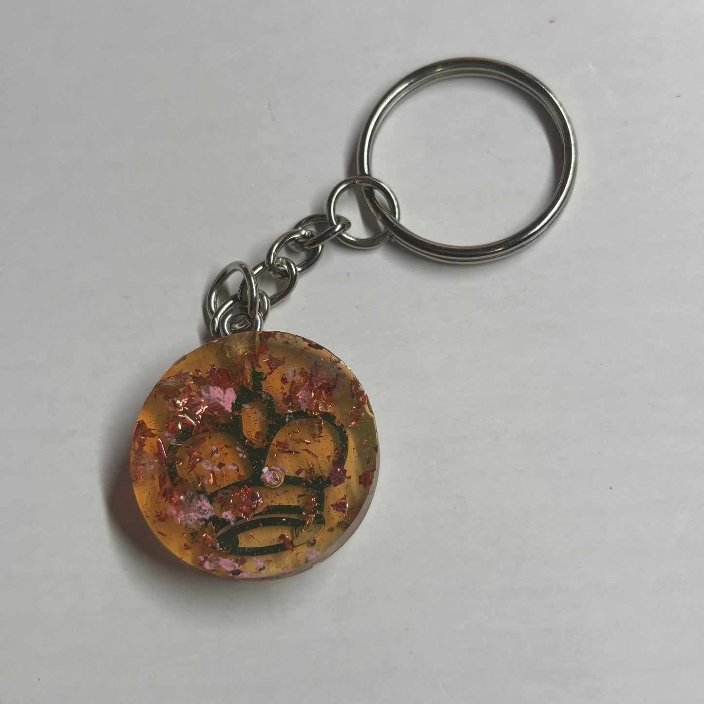 Royal Amber King - Handmade Resin Keychain