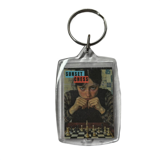 Smug Thinker- Chess  Photo Keychain