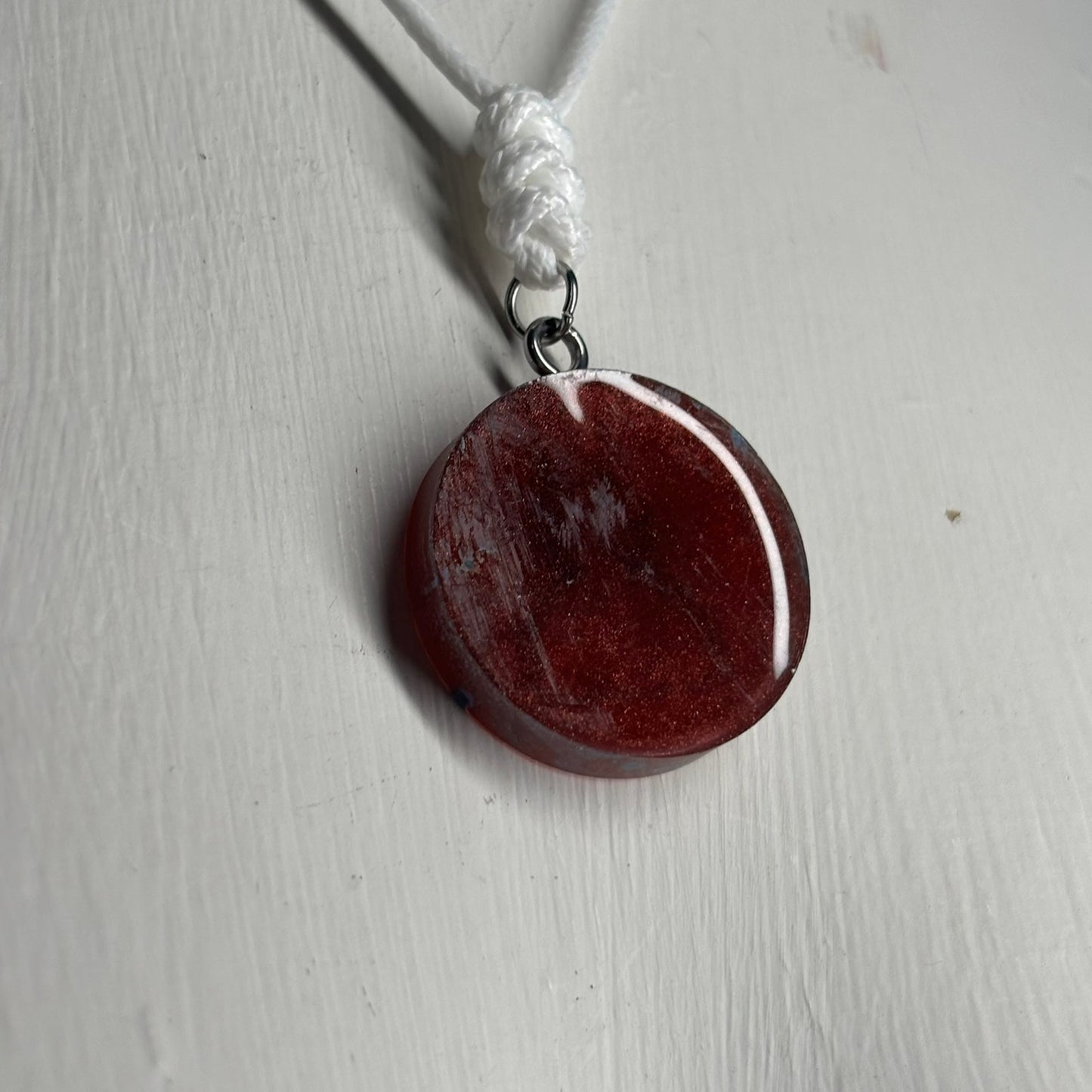 Bronze Blue Pawn - Handmade Resin Chess Necklace