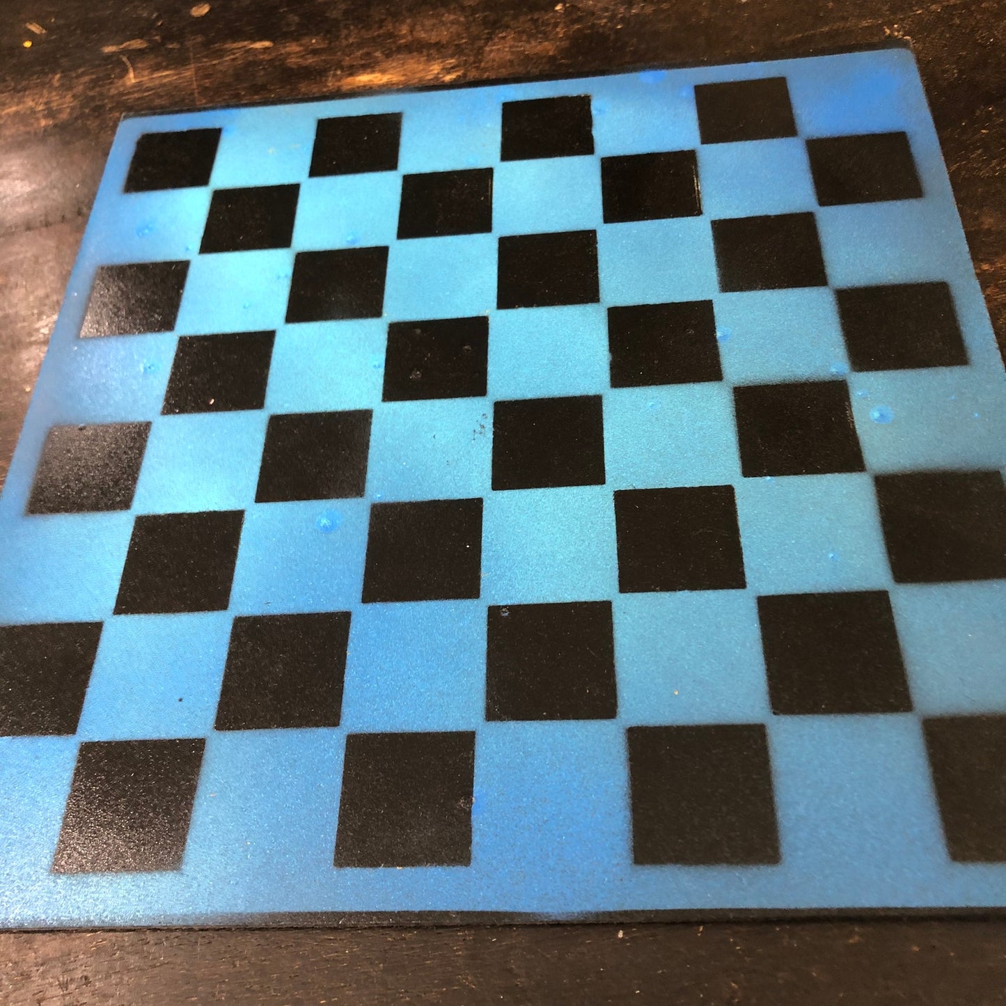 Vintage Blue - Painted Chess Set