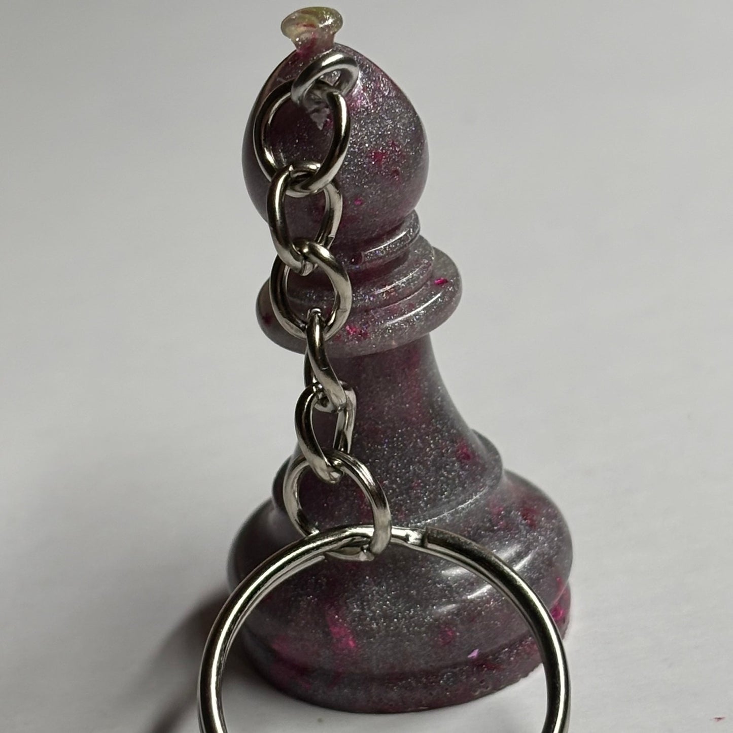 Purple Sparkle Bishop - Handmade Resin Keychain
