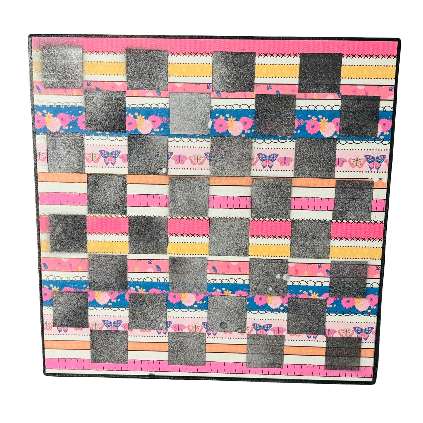 Lined Pink Buttery - Scrapbook Chess Board