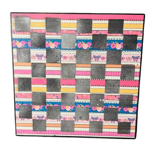 Lined Pink Buttery - Scrapbook Chess Board