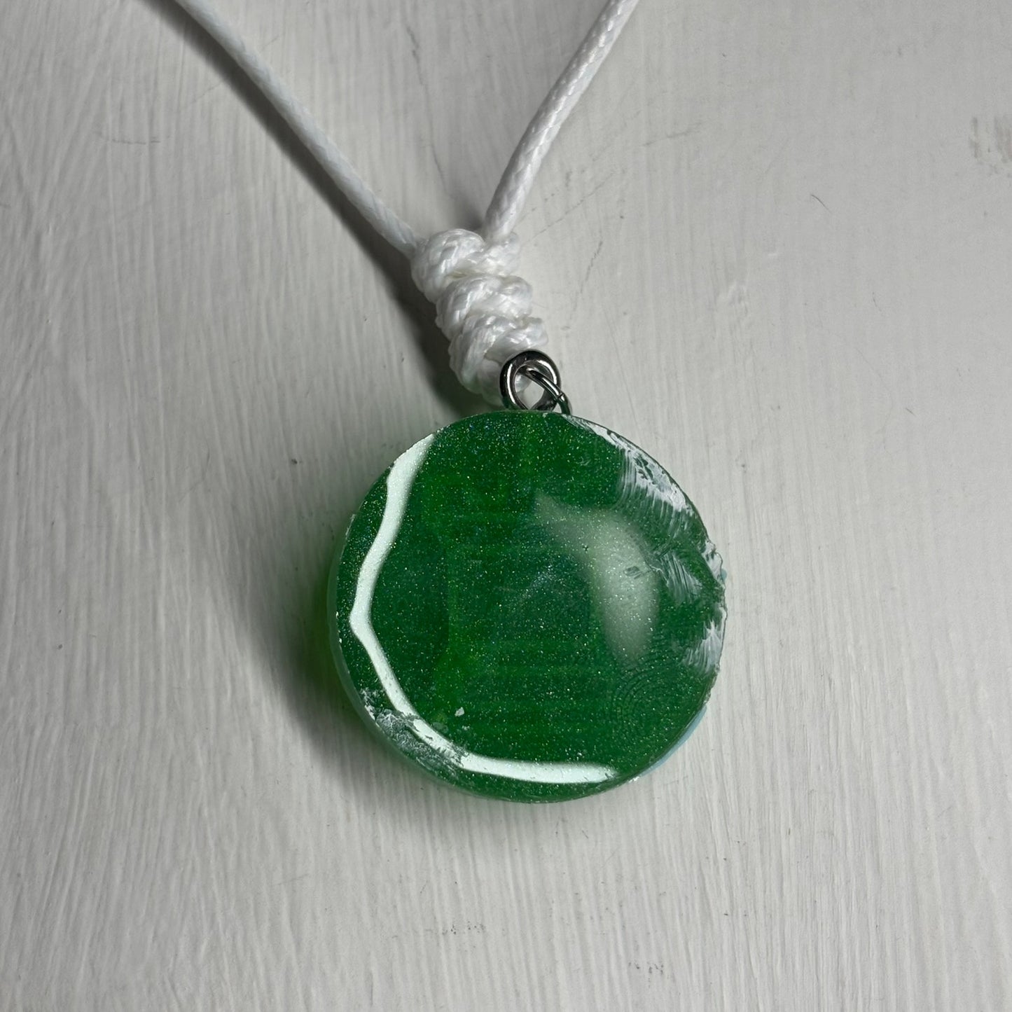 Green Rook - Handmade Resin Chess Necklace