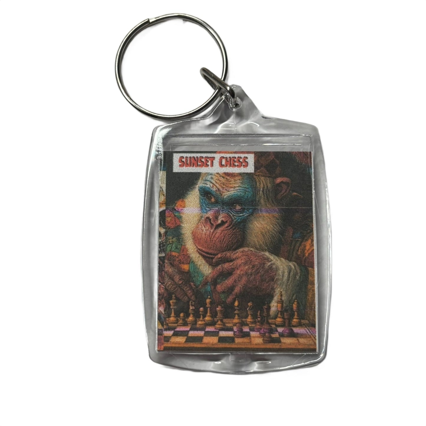 Smart Monkey - Chess  Photo Keychain