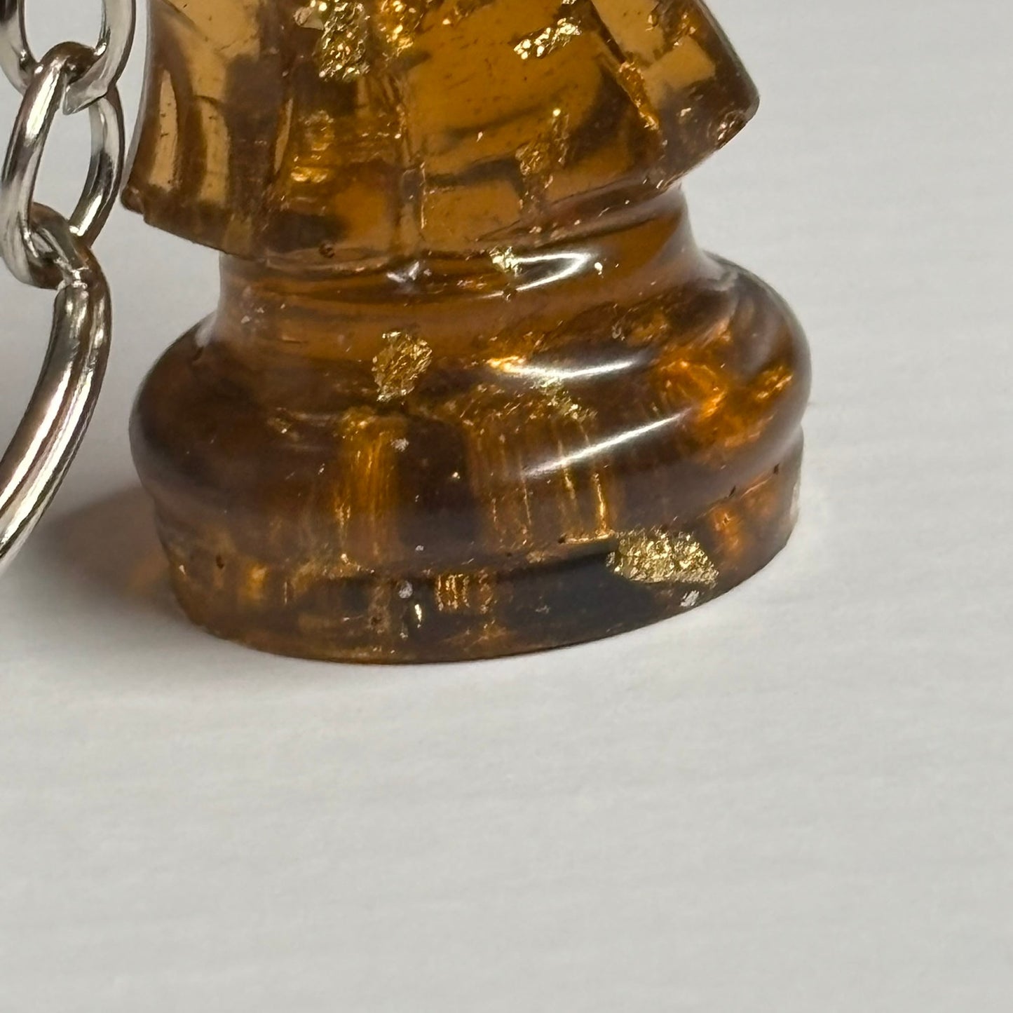Yellow Amber Knight - Handmade Resin Keychain