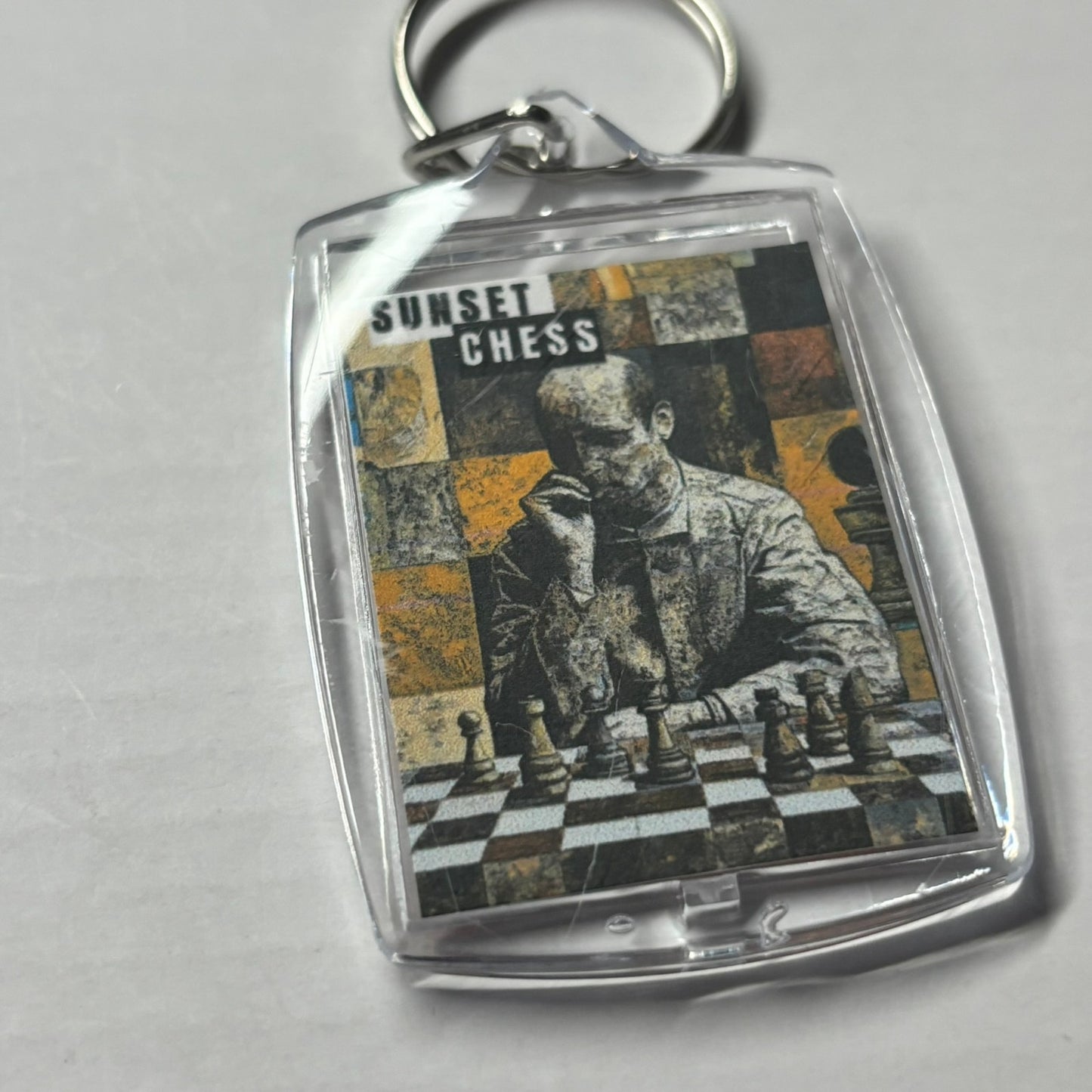 Thinking - Chess  Photo Keychain