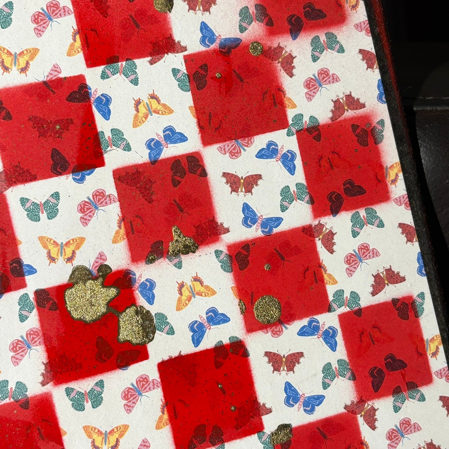 Colorful Rainbows - Scrapbook Chess Board