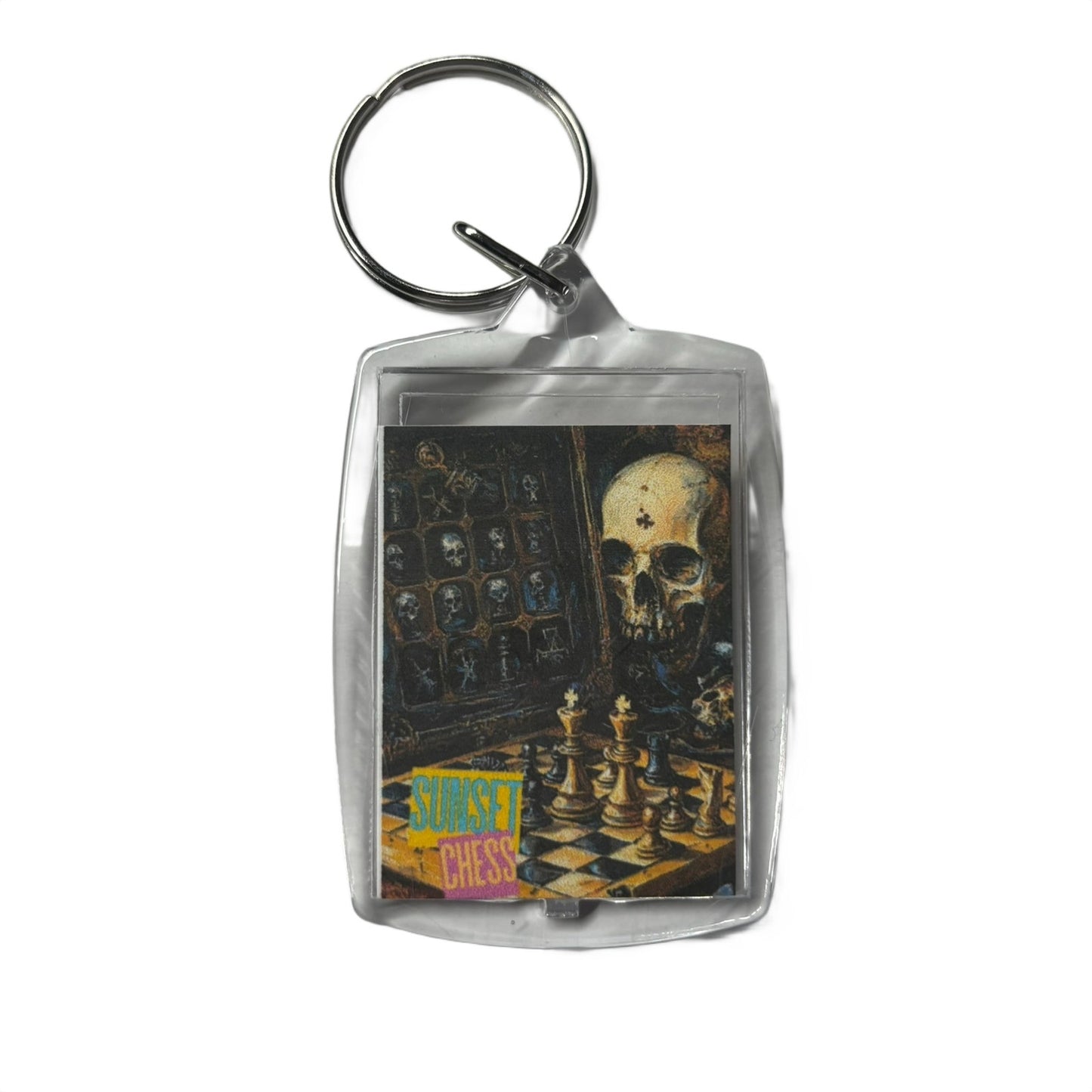 Vintage Skull - Chess  Photo Keychain