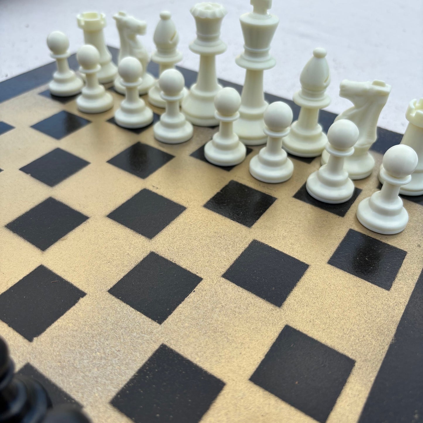 Gold & Black - Painted Chess Set